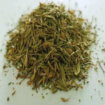 Jar of Wilde Thyme, a native Australian herb known for its intense aroma and bold, earthy flavor, ideal for savory dishes