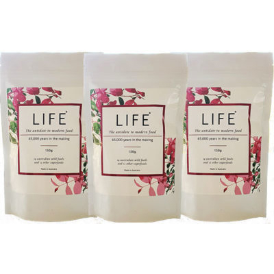Three-pack of Cherikoff LIFE™ sachets – antioxidant-rich superfood supplement