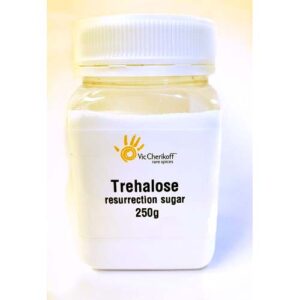 250g jar of Trehalose, a natural sugar alternative used for enhancing flavor stability and shelf life in food products