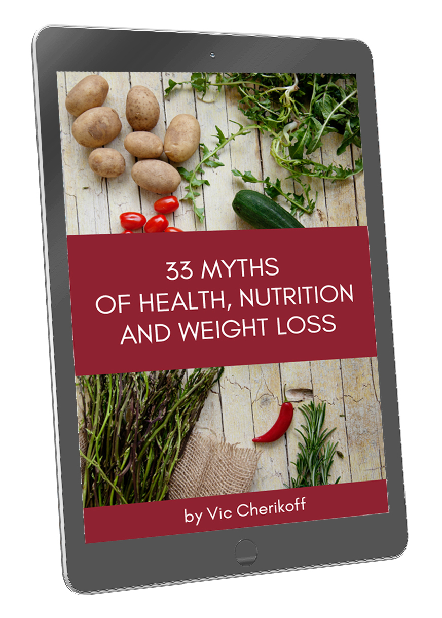 Cover of “33 Myths of Health and Nutrition” eBook by Vic Cherikoff