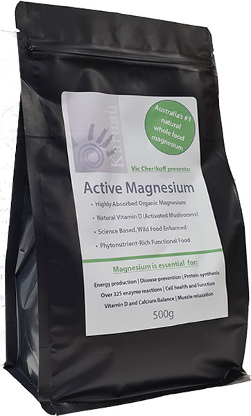 Cherikoff Active Magnesium 500g single pack in product packaging.